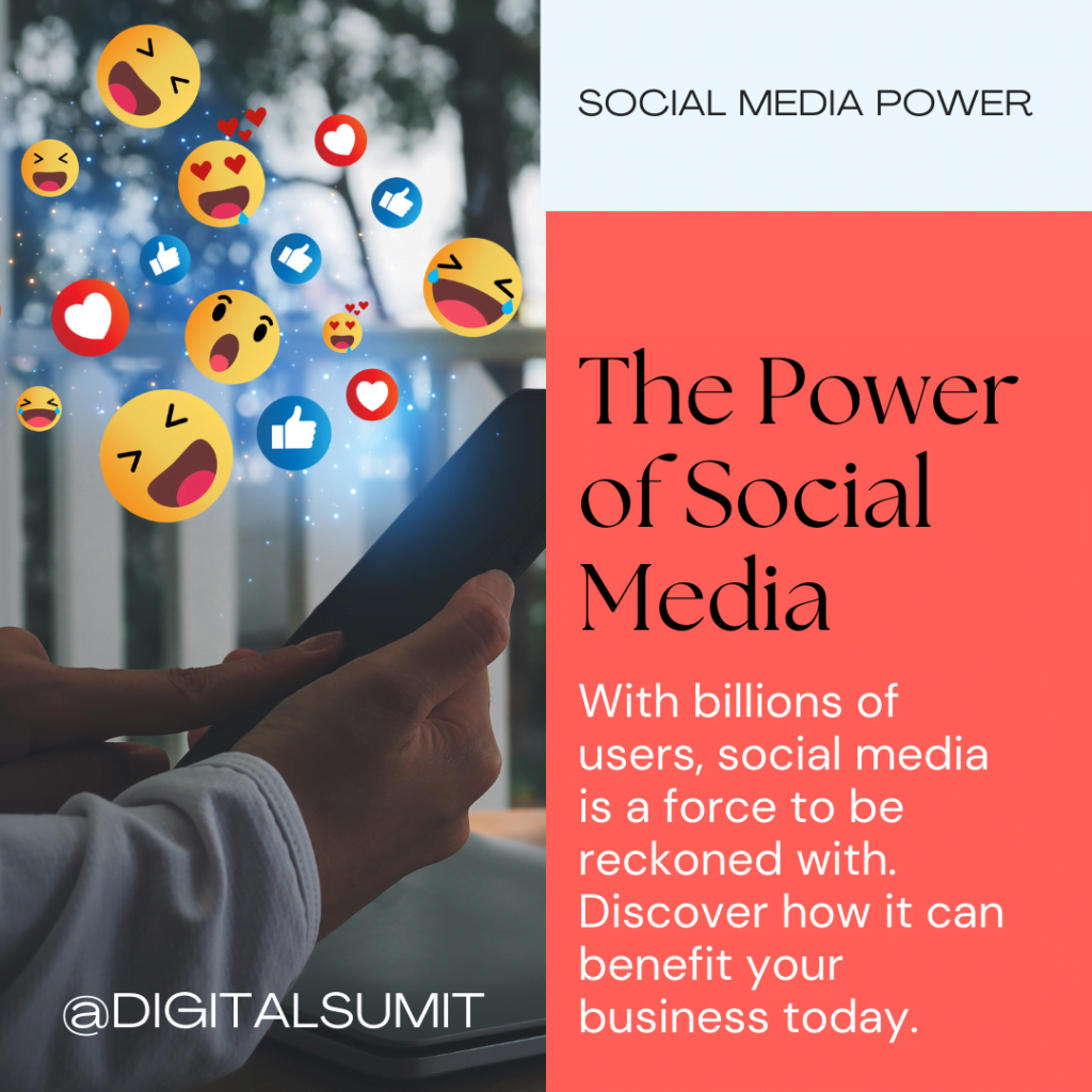 The Power of Social MediaWith billions of users, social media is a force to be reckoned with. Discover how it can benefit your business today.